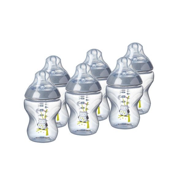 Closer to Nature Baby Bottles - Ollie the Owl - 260ml - 6 Pack