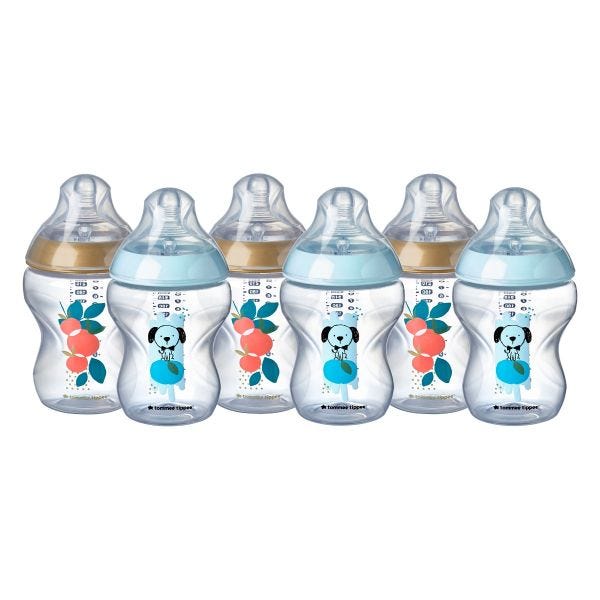 Closer to Nature Baby Bottles - Catch Me Quick - 260ml - 6 Pack