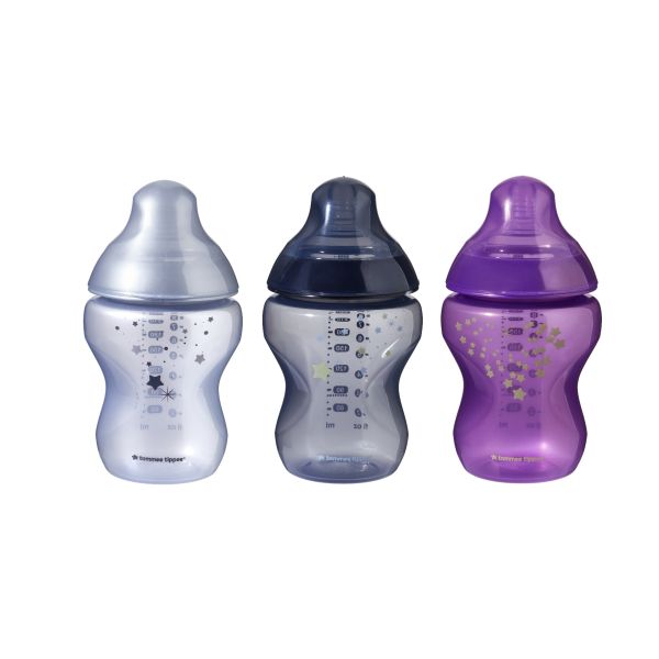 Closer to Nature Baby Bottles - Midnight Skies - 260ml - 3 Pack