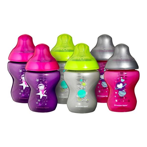 Closer to Nature Baby Bottle - Boldly Goes - 260ml - 6 Pack