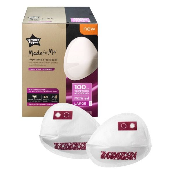 Made for Me Disposable Breast Pads, Large - 100 pack 