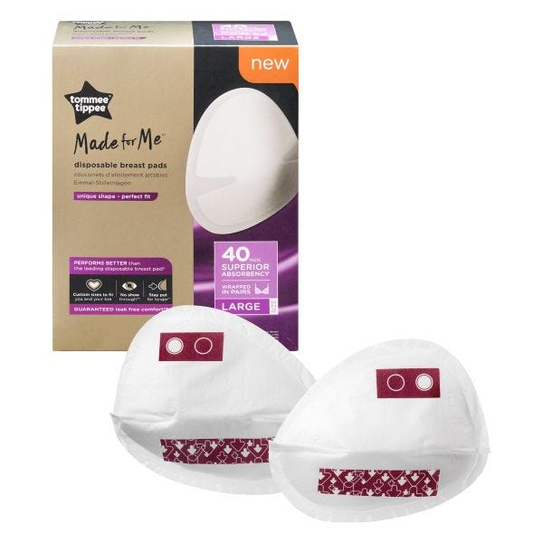 Made for Me Disposable Breast Pads, Large - 40 pack 