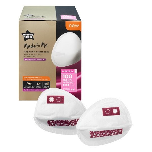 Made for Me Disposable Daily Absorbent Breast Pads, Medium - 100 pack