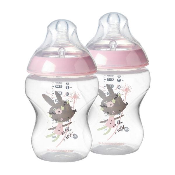 Closer to Nature Baby Bottles - Make a Wish Pink - 9oz - 2 Pack