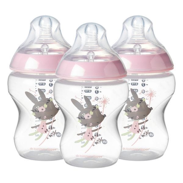 Closer to Nature Baby Bottles - Make a Wish Pink - 9oz - 3 Pack