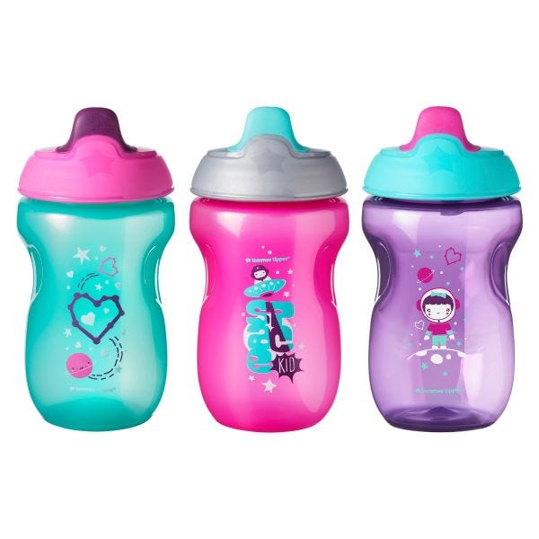 Sippee Cups, pink (9 months+) - 3 pack