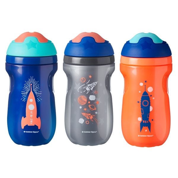 Insulated Sippee Cup, blue (12 months+) - 3 pack 