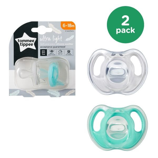 Ultra-light Silicone Soother (6-18 months) - 2 pack