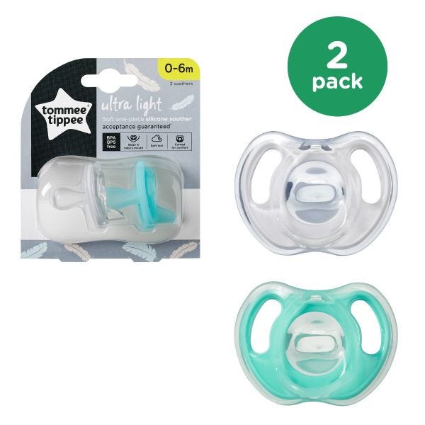 Ultra-light Silicone Soother (0-6 months) - 2 pack