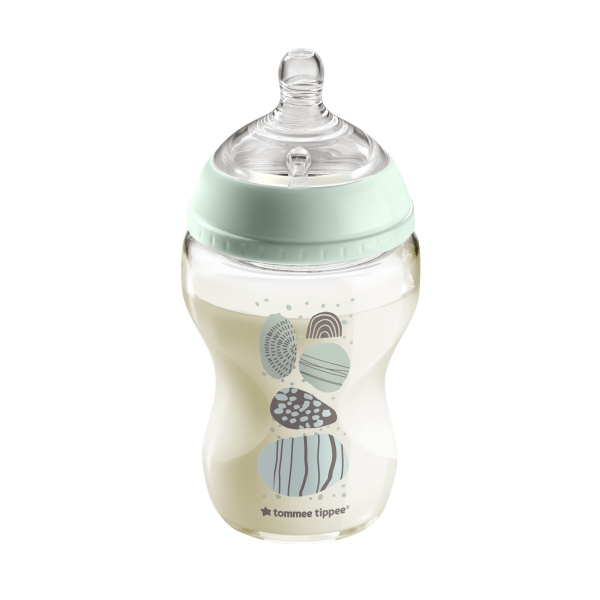 Closer to Nature Glass Baby Bottle, Green – 250ml – 1 Pack