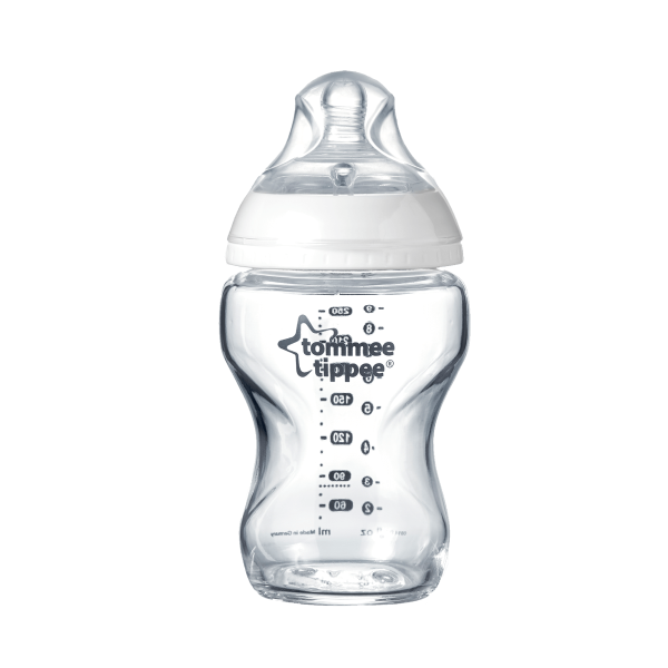 Closer to Nature Glass Baby Bottle 250ml, clear - 1 pack 
