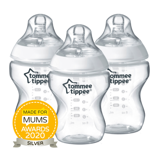 Closer to Nature Baby Bottles 260ml - 3 pack