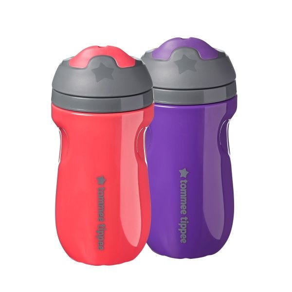 Insulated Sippee Cup, purple, red - 2 pack 
