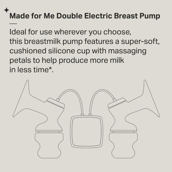 Double electric breast pump infographic 