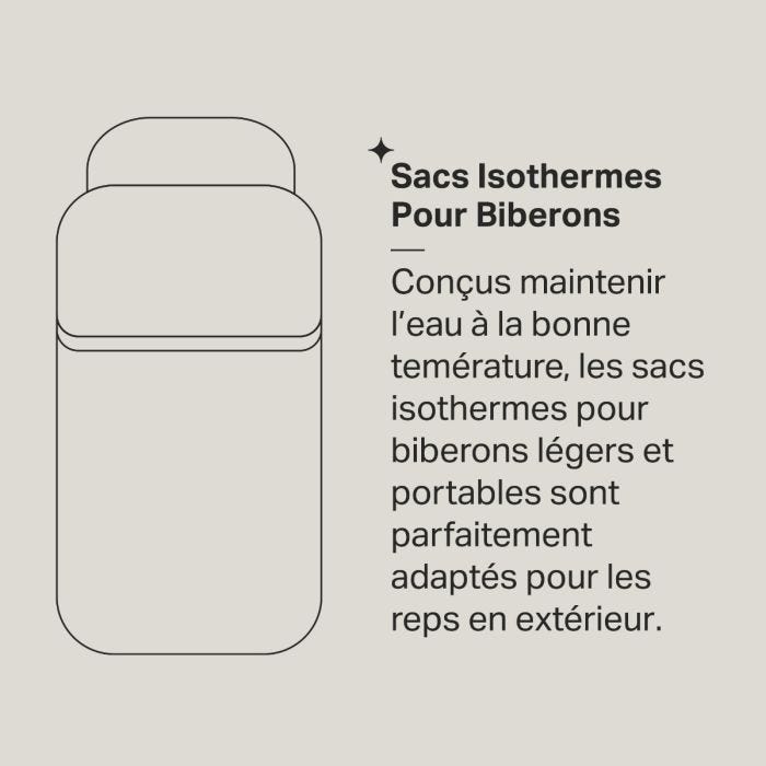 Sacs isothermes pour biberons infographie