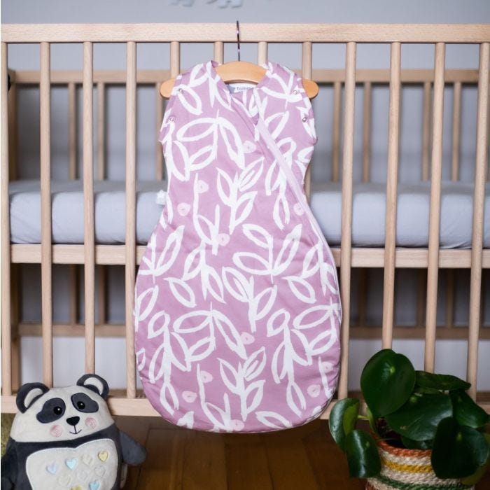 The Original Grobag Botanical Snuggle hanging on side of the cot 