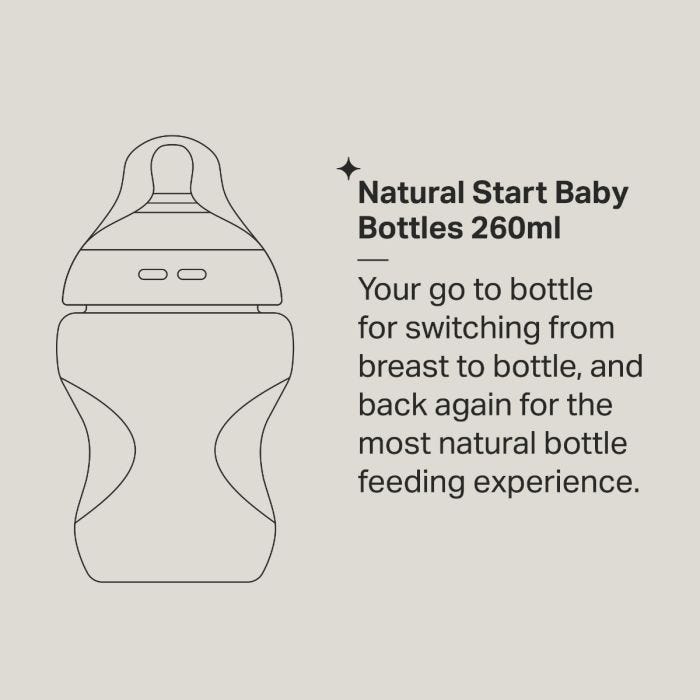 Natural Start baby bottle infographic