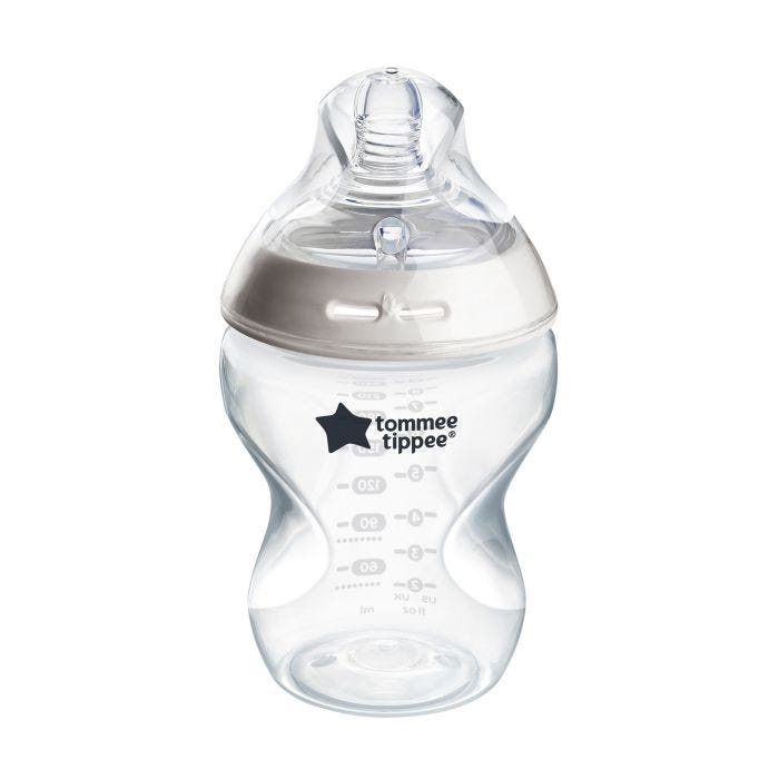 Natural Start baby bottles on a white background