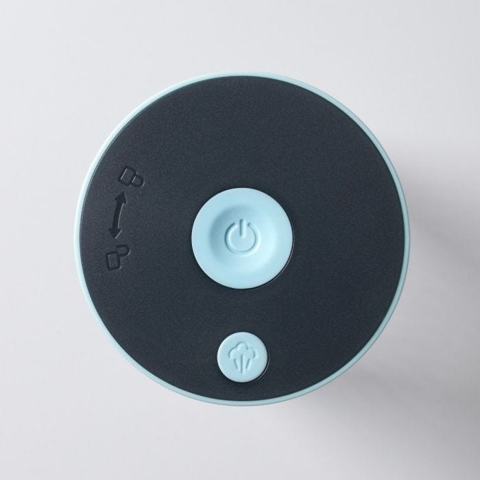 Aerial view of Colicsoothe lid on a grey background