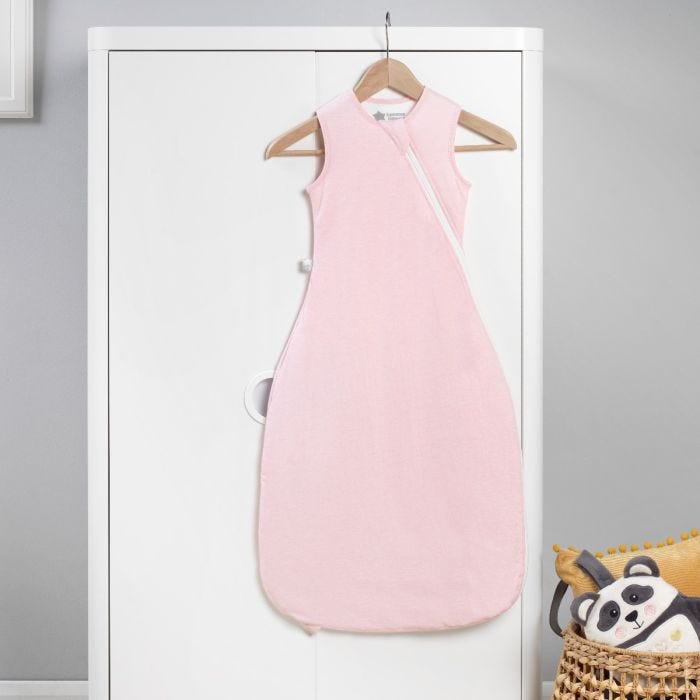 The Original Grobag Pink Marl Sleepbag hanging up