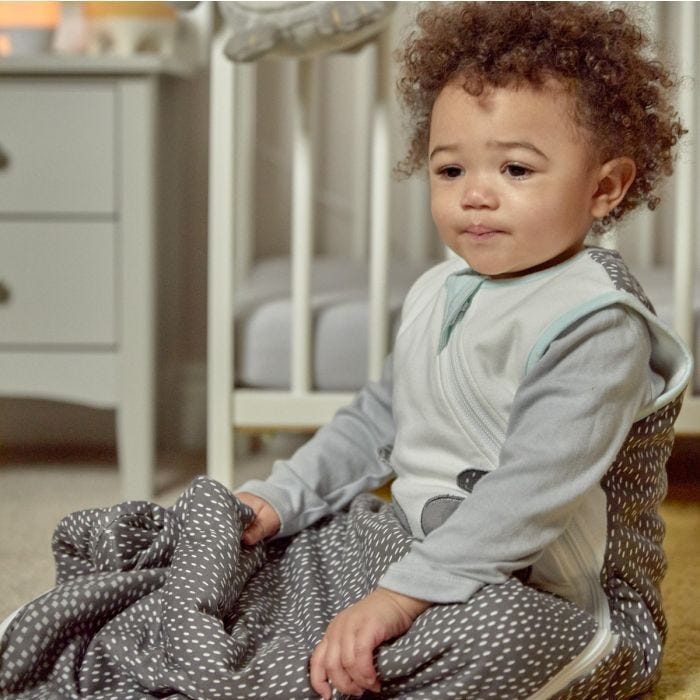 Child wearing The Original Grobag Pip the Panda Sleepbag