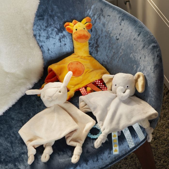 soft comforters on chair