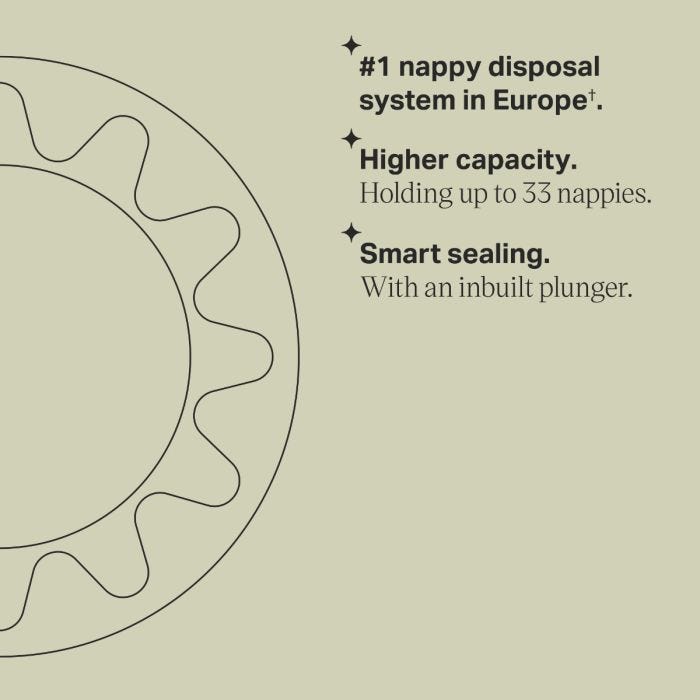 Twist & Click Nappy Bin cassette infographic 