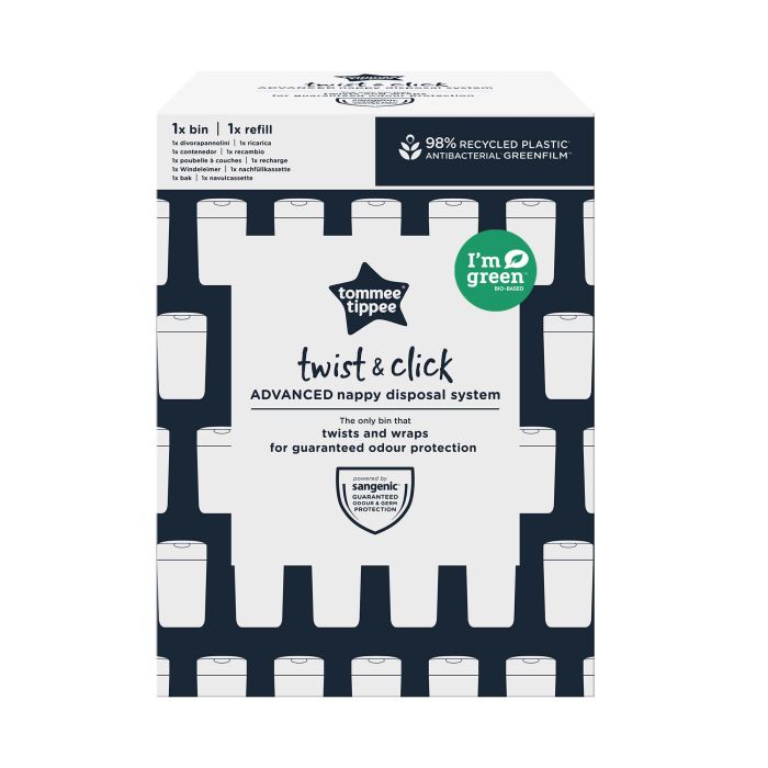 Twist & Click bin packaging on a white background