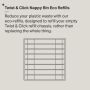 Twist & Click Nappy Bin Eco refills infographic 