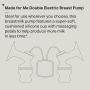 Double electric breast pump infographic