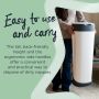 Twist & Click XL Nappy bin infographic - easy to use