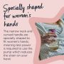 Made for me manual breast pump - infographic shaped for womans hands