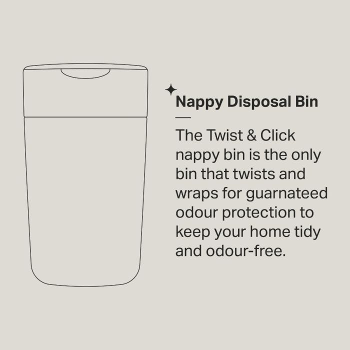 Nappy disposal bin infographic
