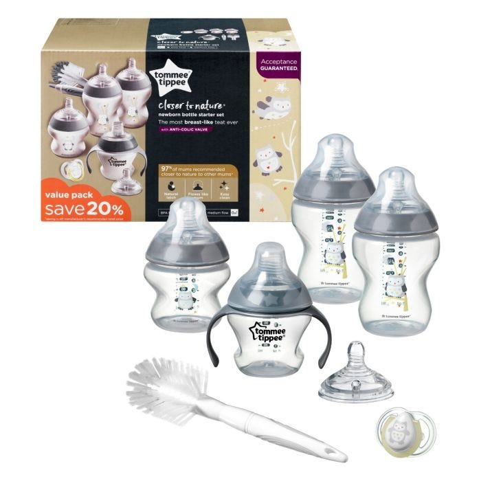 Newborn Bottle Feeding Pack  with packaging