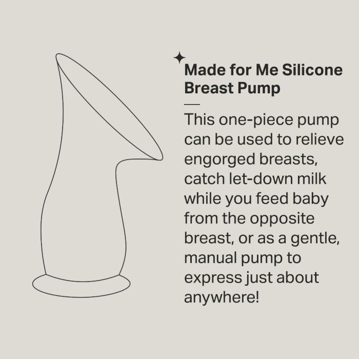 Silicone breast pump infographic