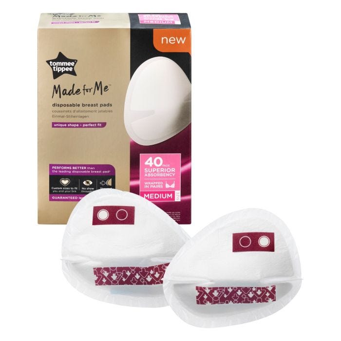 Made for Me Disposable Breast Pads, Medium - 40 pack 