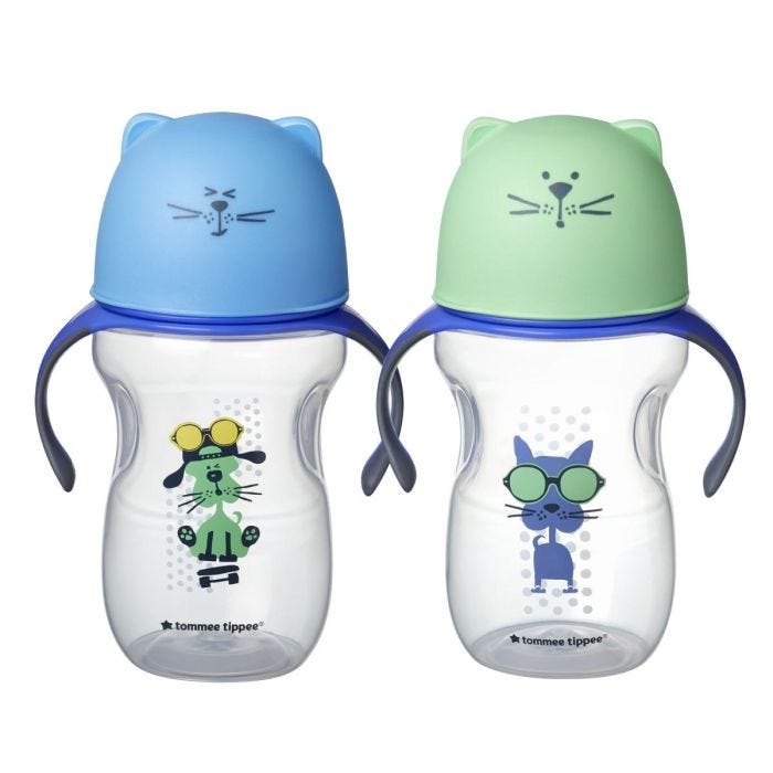 Soft Spout Trainer Cups - blue green