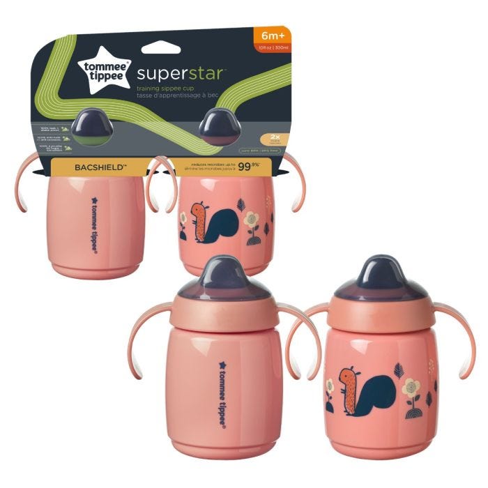 Superstar Training Sippee Cup, Pink - 2 pack merged image