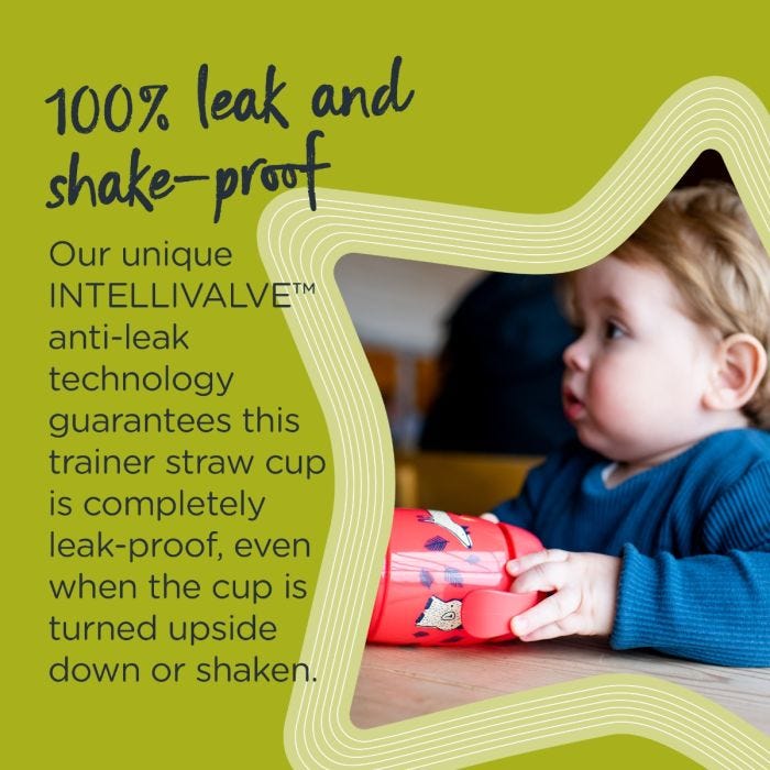 Superstar Weighted Straw Cup Infographic- 100% leak and shake-proof