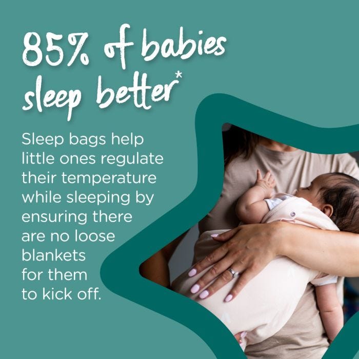 The Original Grobag Swaddlebag Inforgraphic - 85% of babies sleep better