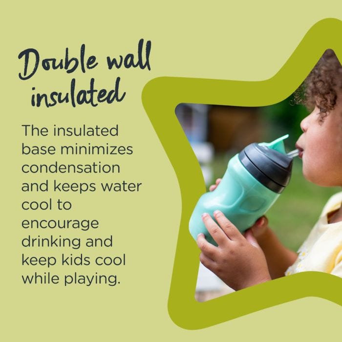 Insulated Straw Toddler Cup Infographic