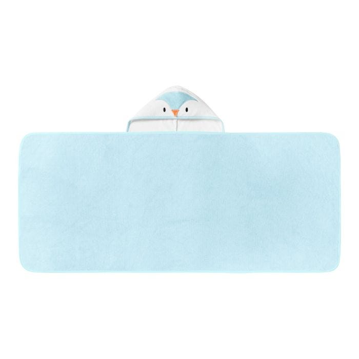 Splashtime hug ‘n’ dry hooded towel - blue opened