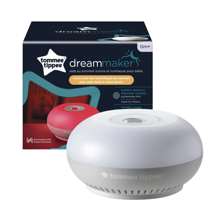 Dreammaker and packaging box against a white background