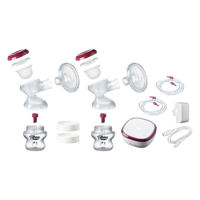 Made for Me Double Electric Breast Pump exploded view
