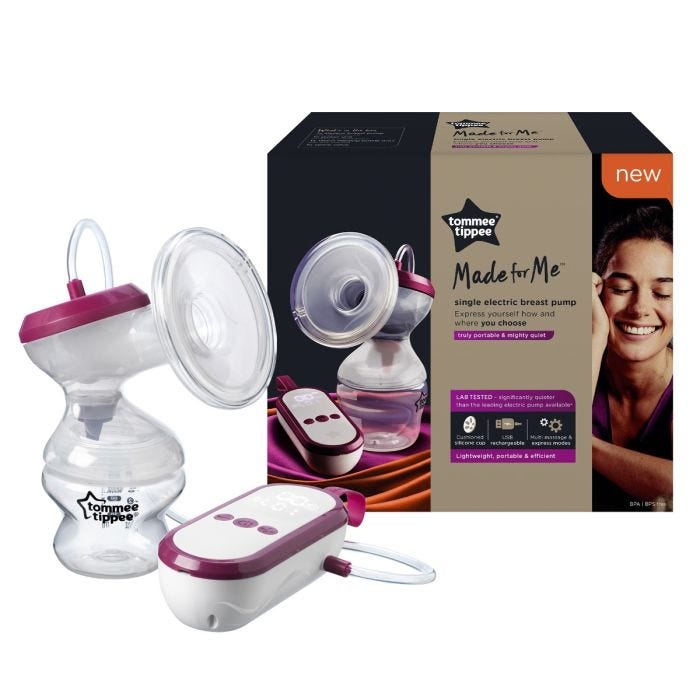 Made for Me Single Electric Breast Pump with packaging 