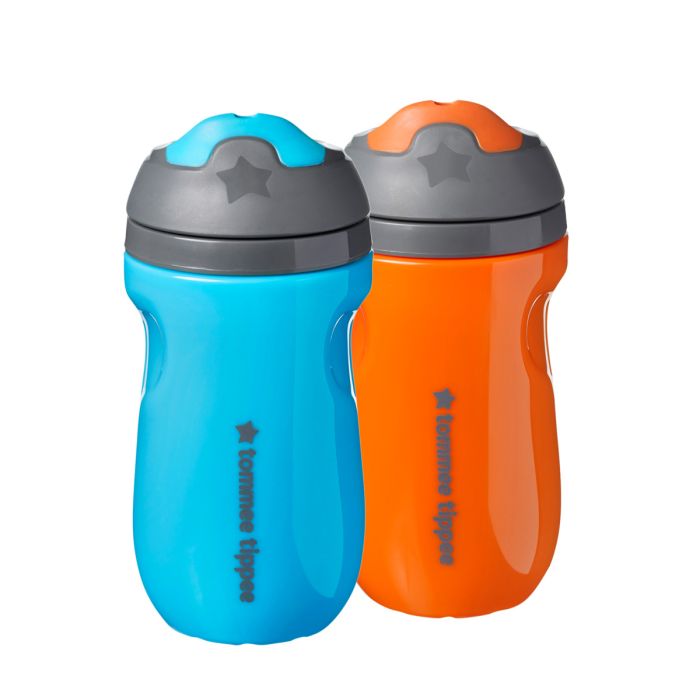Insulated sippee 2 pack - blue orange