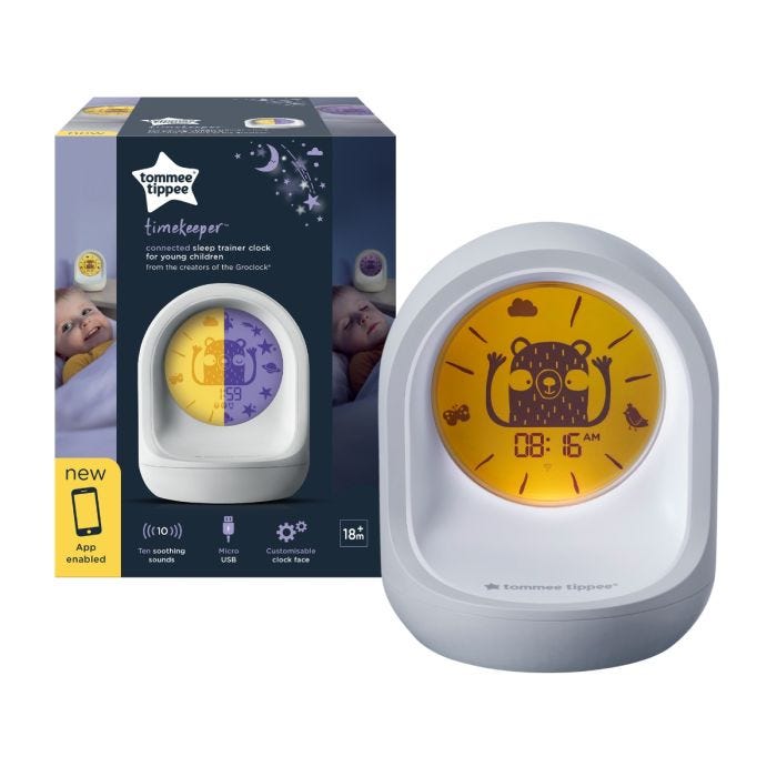 Connected Sleep Trainer Clock with packaging
