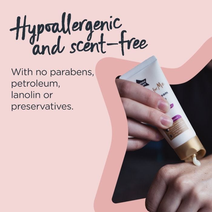 Made for me nipple cream infographic - hypoallergenic