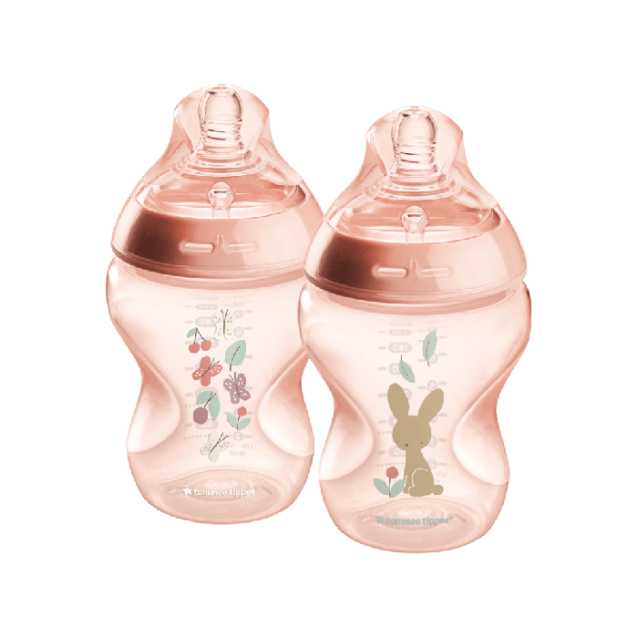 Natural Start baby bottles on a white background