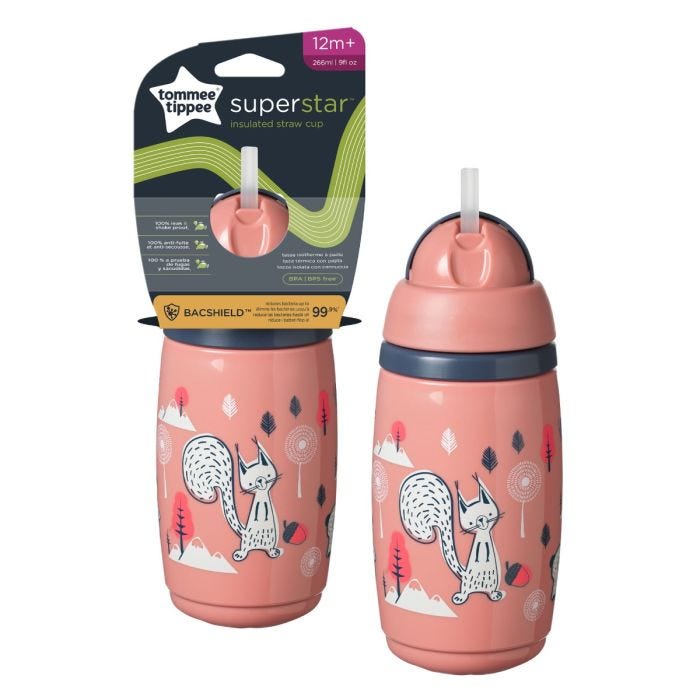 Superstar Insulated Straw Cup  pink